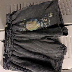 smiley sweat shorts
